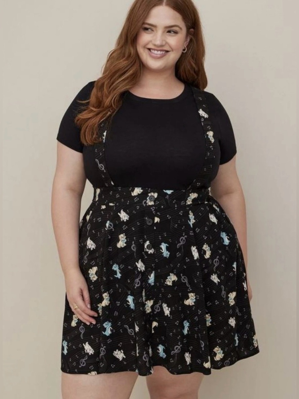 TORRID X DISNEY Aristocats AOP Mini Challis Skirtall Black Cat PocketS 4X NWOT